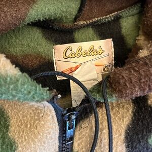 Cabela's Camouflage Fleece Hoodie Size XL‎ Made in USA